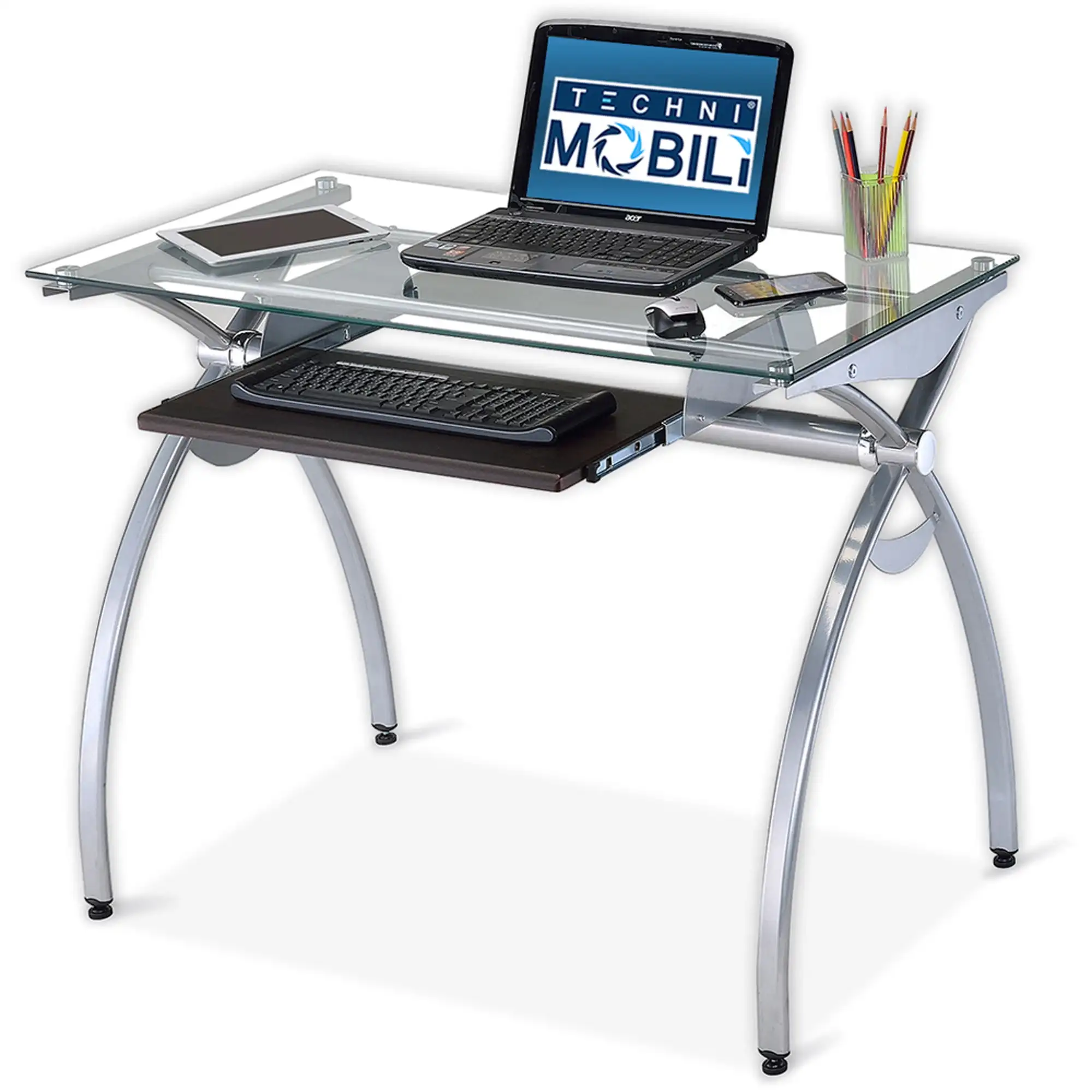 

Glass-Top Computer Desk