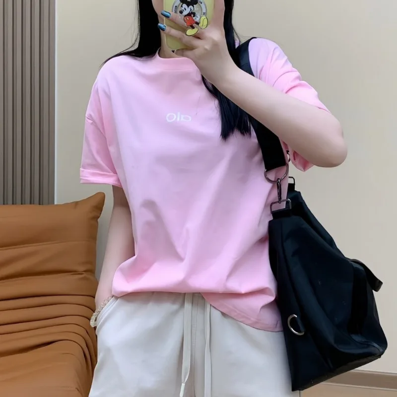 Summer Letter Printing Short-sleeved T-shirt Men's Trendy Temperament Casual Versatile Loose Short-sleeved Clothing Heavy 4