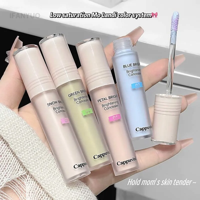 Long-lasting 4 Colors Liquid Concealer For Brightening Cover Acne Marks Dark Circles Moisturizing Concealer Skin Tone Correction_voghion.com