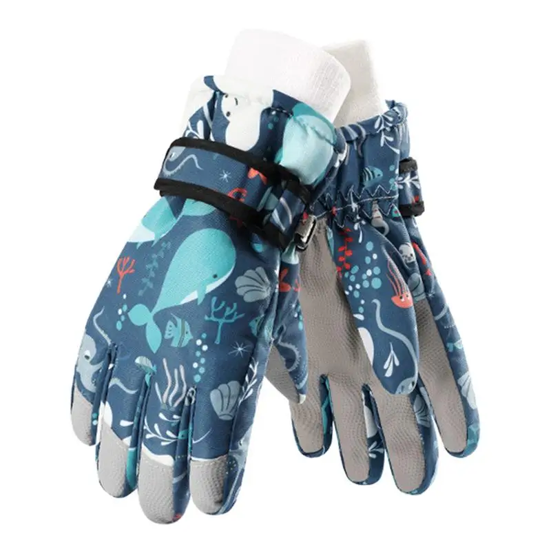 

Boys Snow Gloves Waterproof Snow Ski Gloves Warm Mittens Winter Gloves Snowboarding Gloves Windproof Warm Winter Gloves For