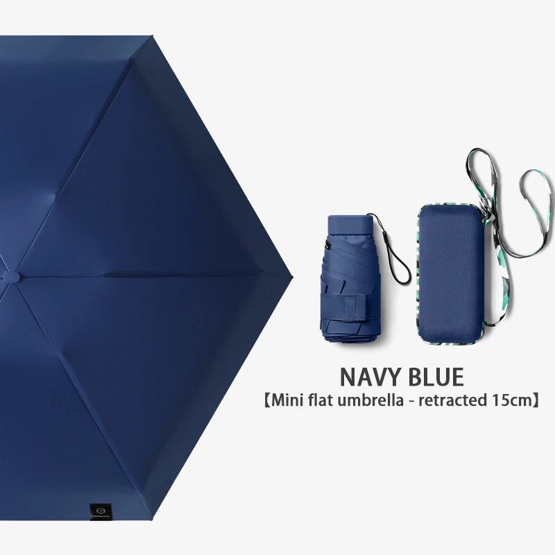 

Mini Sun Umbrella Rain Umbrellas Anti UV 6-Folding Parasol Portable Lightweight Women Men Pocket Sunshade Umbrella for Travel