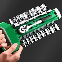 סט מפתחות ראצ'ט CRV של Galacok 3/8 כלי עבודה למכוניות תיקונים במוסך סט מפתחות סוקט DIY סדנה כלי עבודה ידניים 3