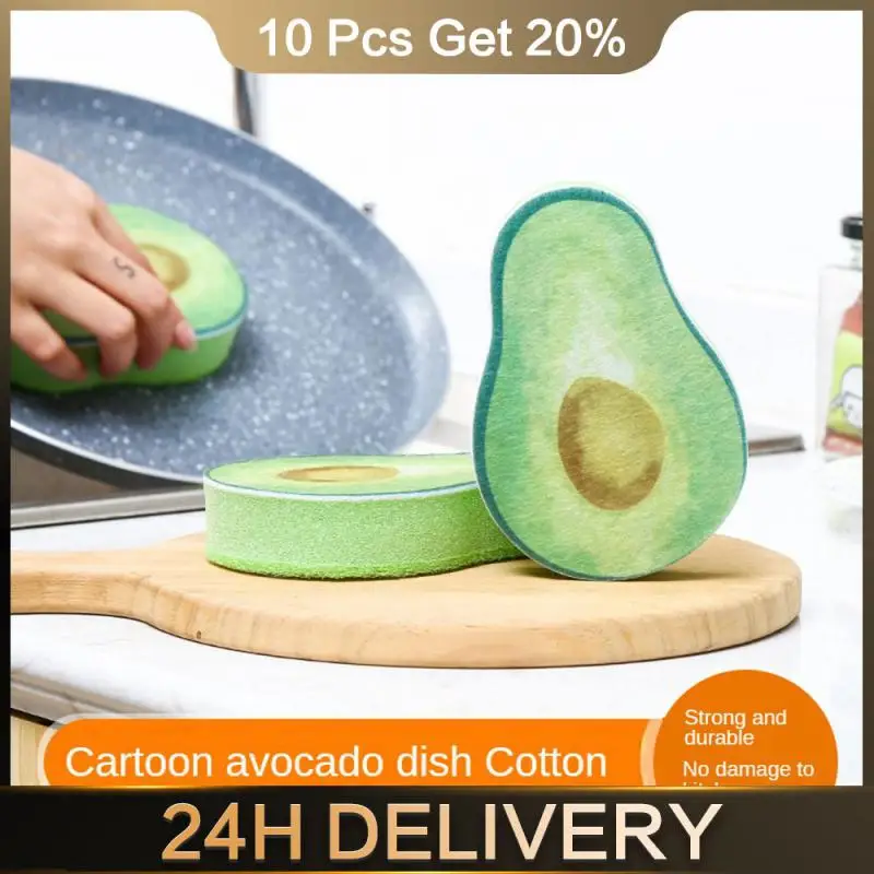 

Sponge Dish Washer A Wipe Clean Green Household Items Sink Drain Rack Cleaning Non-marking Polyester Sponge Kitchen Accessories