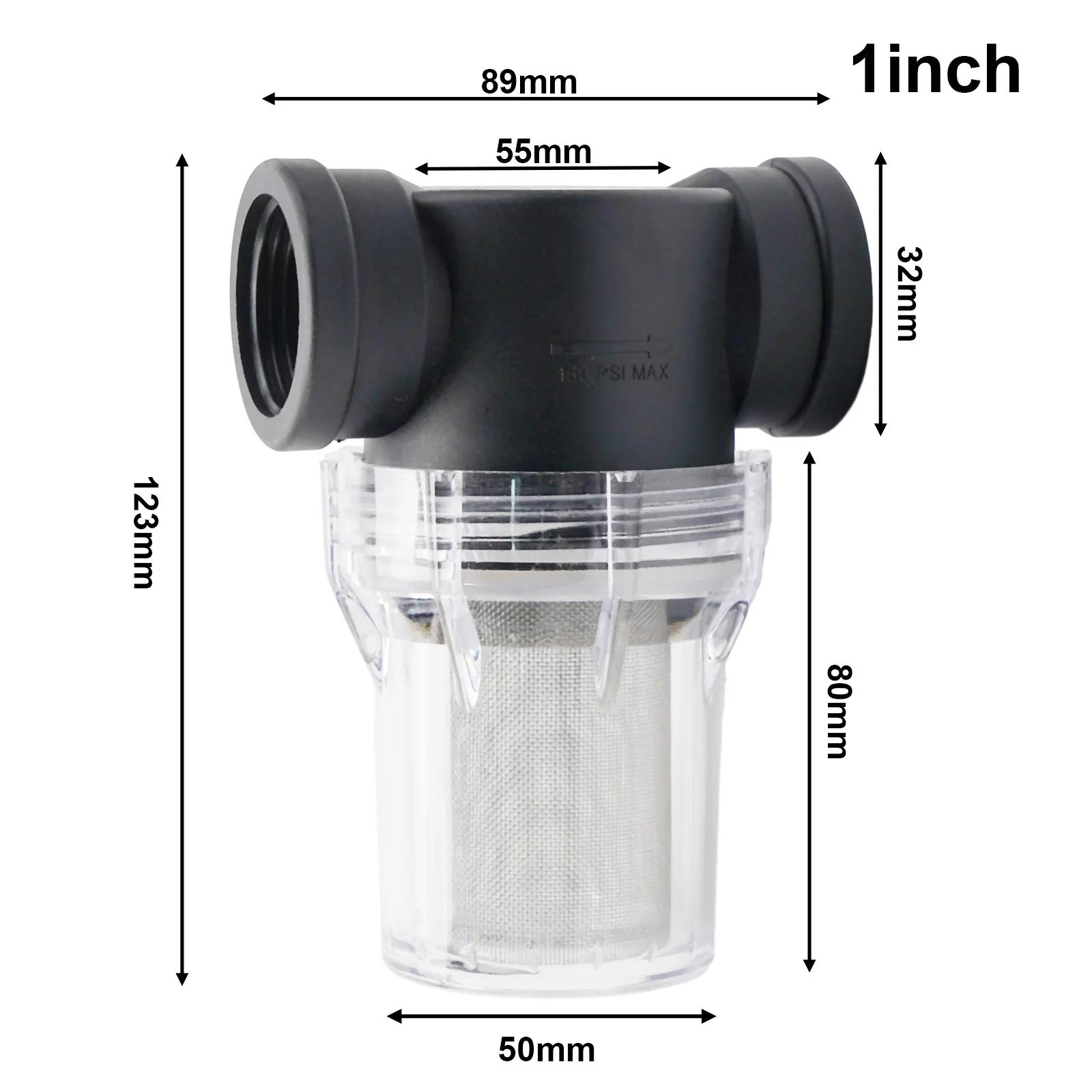 1pc 40 80Mesh Inline Mesh Strainer Water Pump Filter Screen Garden Irrigation Kitchen Filtration Thicker Pc Watering Pipe Filter