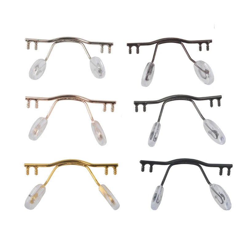 25pcs Eyeglasses Bridge Glasses Nose Pad Arm Metal Rimless Optical Frame Bridge Nose Pad Holder Eyewear Accessory