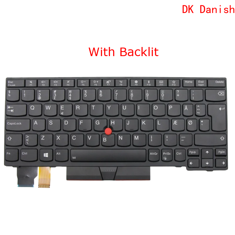 Black Backlit Keyboard For Lenovo Thinkpad X280 A285 X390 X395 L13