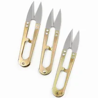 1pcs Mini Steel Shear Fish Line Scissors 15g 10.5cm U-shaped Fishing Line Fly Tying Tool Tackle Gear Scissors Sewing 1