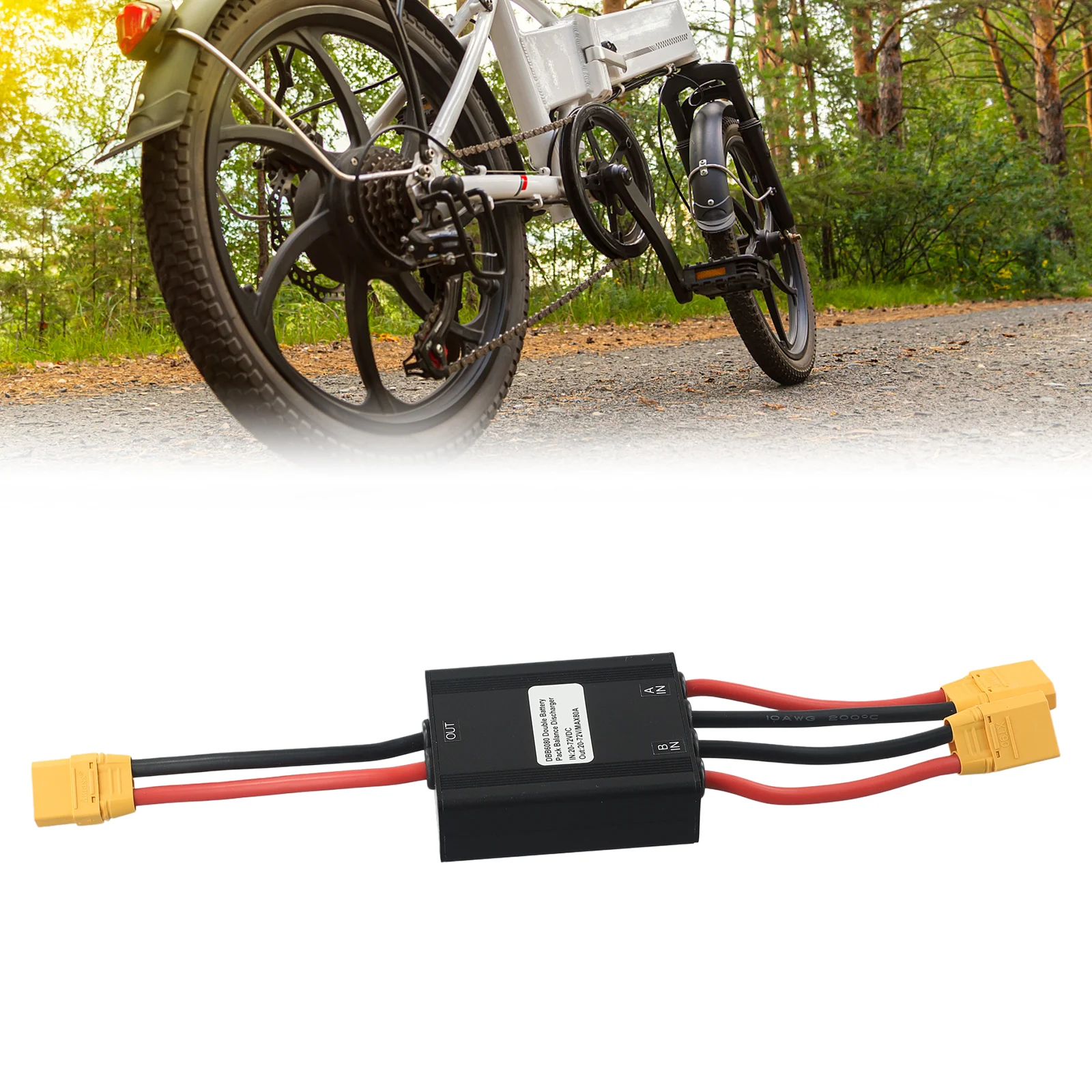 

Dual-battery Ebike Dual Battery Increase Capacity 80A Parallel Module R Parallel Module Connection Adapte Connector Is XT90