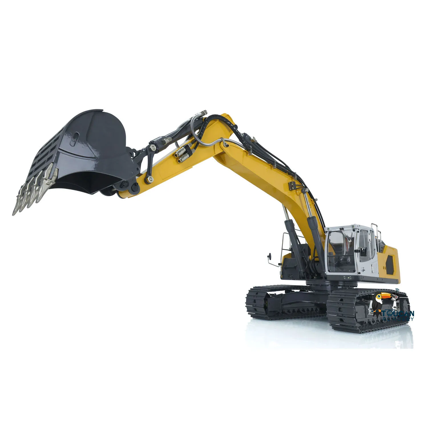1/14 Metal Hydraulic RC Excavator 945 Remote Control Painted Trucks 5CHValve Digger Model Car Toucan RC Hobby Boy Toys TH21415 3