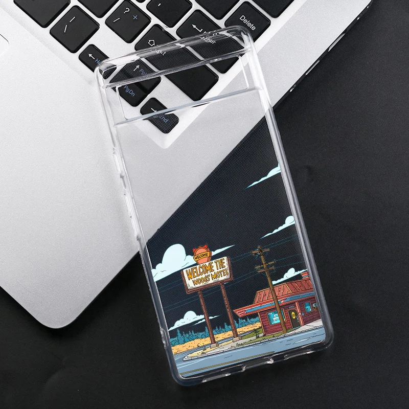 Cute Japanese Anime Landscape Transparent Phone Case - Retro Illustration Soft Cover s