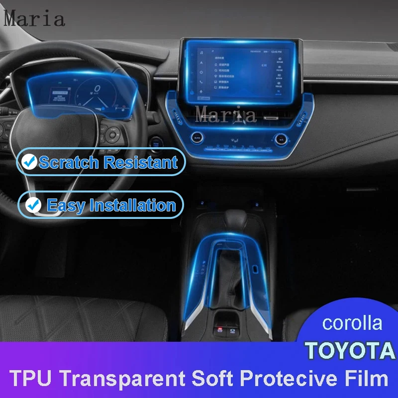 

For Toyota Corolla Anti-scratch Repair Car Sticker Car Interior Center Console Transparent TPU Protective Anti-Scratch Film