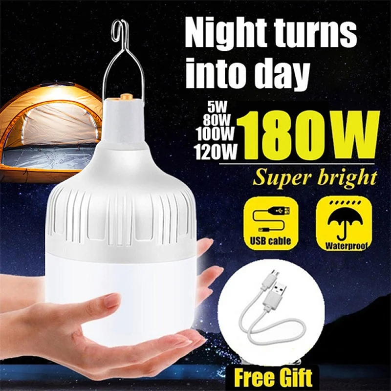 Portable Tent Lamp Battery Lantern USB LED Emergency Lights 180W for BBQ Camping Patio Porch Garden camping light,portable lanterns,camping lamp,camping lantern,emergency lights