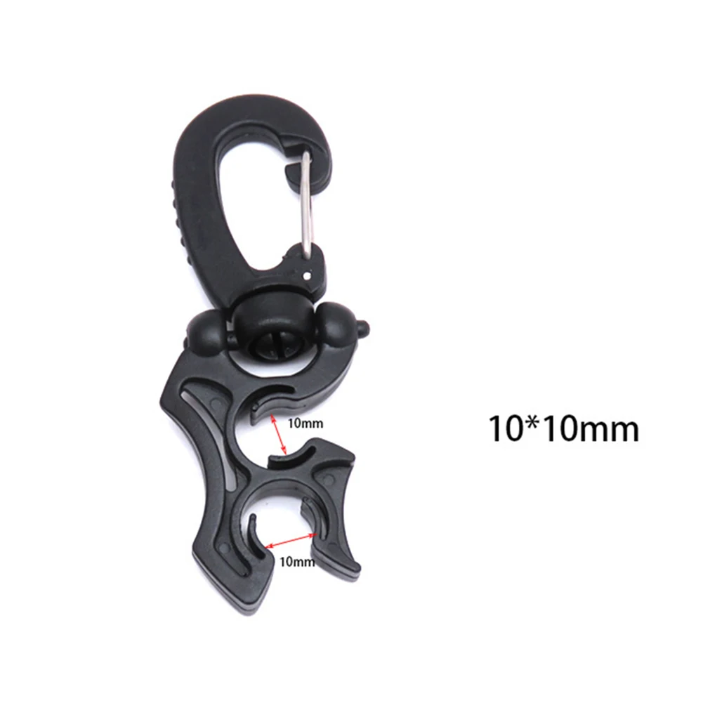 Scuba Diving Accessories Lightweight Scuba Diving Regulator And Console Accessories Diving Double Hose Holder With Clip Buckle 10x10mm/10x6mm