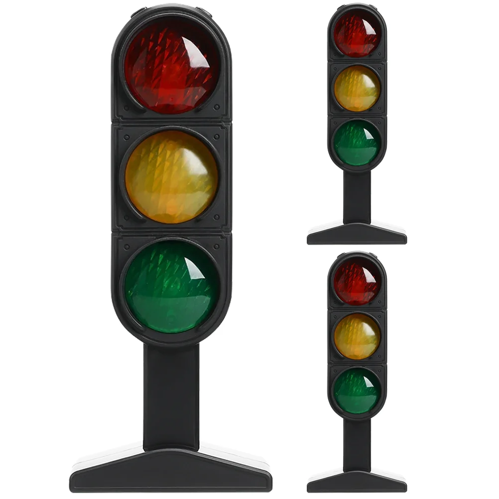 3Pcs  Traffic Light Toy Plastic Traffic Signal Light Child Educational Toy Traffic Light Model for Kids kaidiwei 1 72 3pcs alloy fire truck toy car set 119 rescue car ladder fireman model toy educational toy birthday gift for child