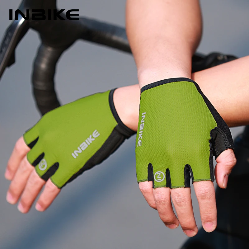 

INBIKE Men's Cycling Gloves Half Finger Summer MTB Gloves Shock-absorption Mountain Bike Gym Sports Gloves Cycling Accessories
