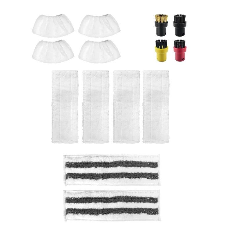 

Make Cleaning Effortless for SC1 SC5 SC7 Steam Cleaner Microfibre Cloth Set and Floor Nozzle Round Brushes Accessories