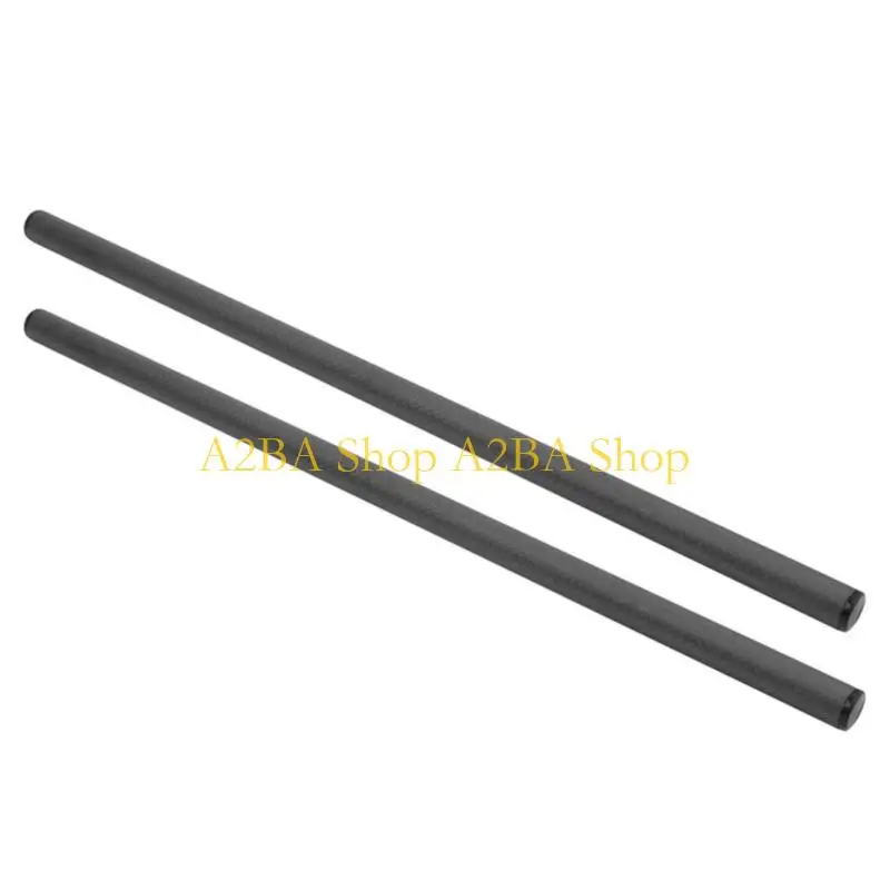 A2BA 2Pcs 10/25/30/40cm 길이 탄소 섬유 튜브 막대 15mm 망원 렌즈 지원