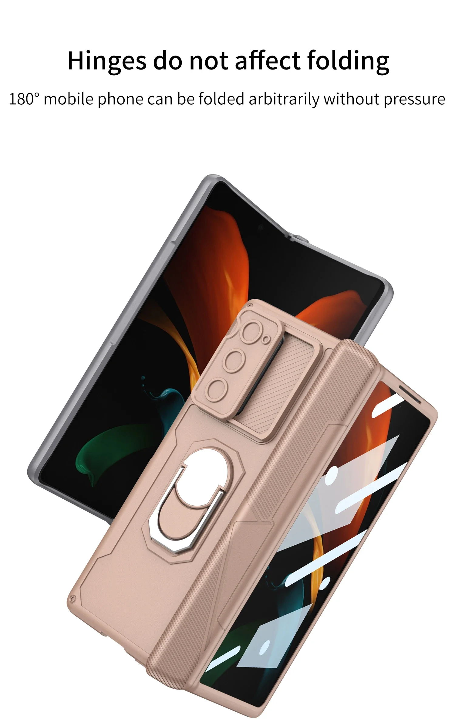 Magnetic Hinge Armor Plastic Case For Samsung Galaxy Z Fold 2 Outer Glass Protec