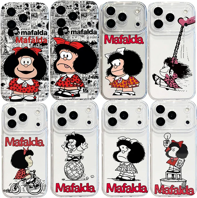Mafalda Cartoon Design Clear Phone Case