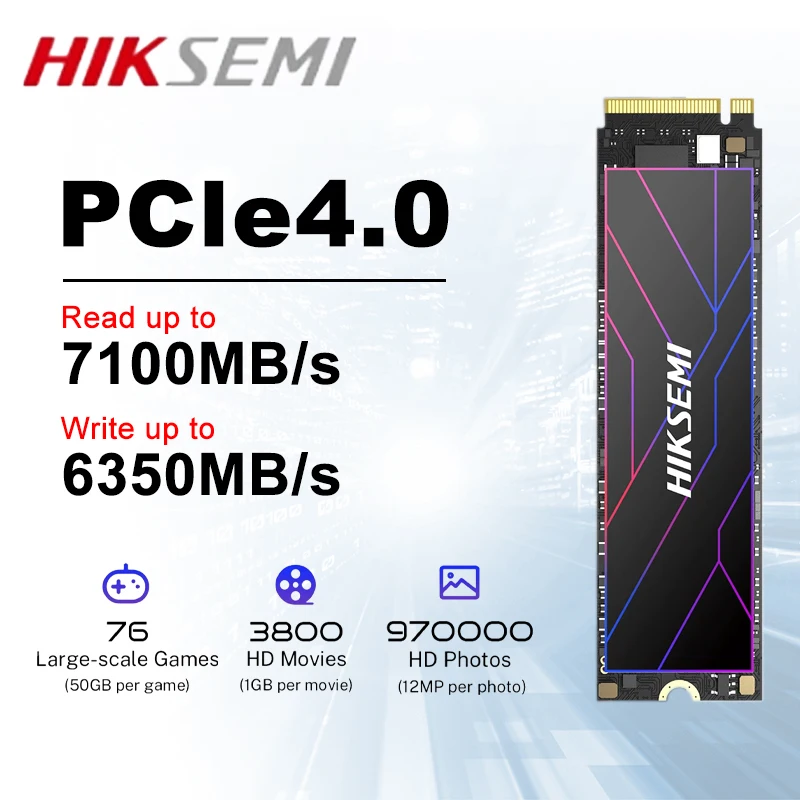 HIKSEMI-FUTUREX内蔵SSD,m.2 2280,3d tlc,pcie gen4x4,m2 nvme,1
