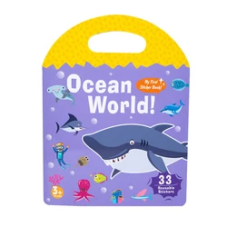 Early Childhood Education Sticker Book: Interactive Puzzle for Cognitive Development (Ivory)