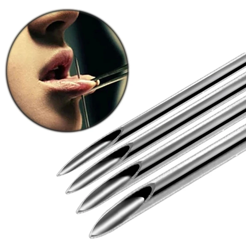 Disposable Body Piercing Needles 1/3/5Pcs Medical Needle for Navel Nipple Lip Navel Ring Kit Surgical Steel Tool