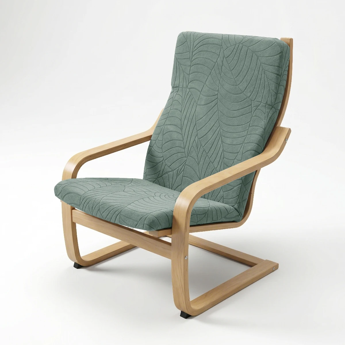 Leaf Pattern Jacquard Recliner Chair Slipcover - Elastic All-Inclusive Armchair Cover