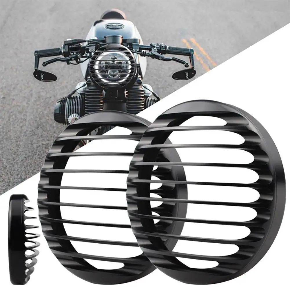 

1pc Motorcycle Headlight Grill Cover Aluminum Alloy Fence Lampshade Headlight Housing Case Moto Modified Parts for XL1200 XL883