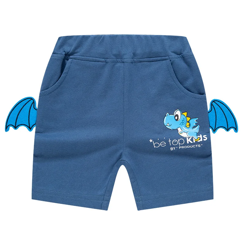 3D Cartoon Children Shorts Summer Boys Dinosaur Five-point Pants Casual Cotton Material Suitable Children Aged 3-8
