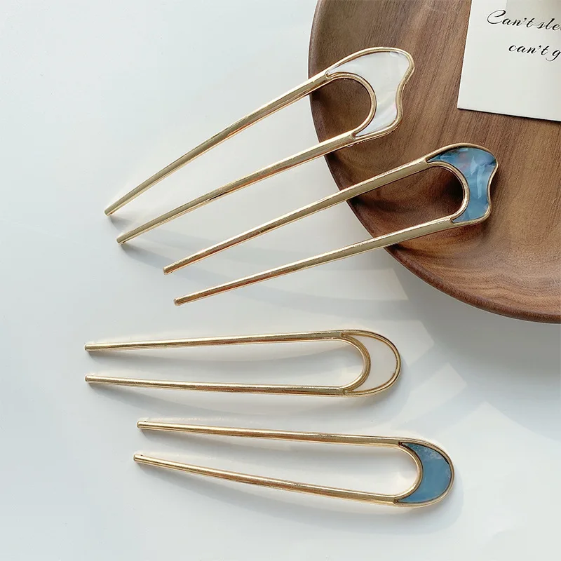 Simple U Shape Hair Clips Pins for Women Girls Hair Sticks Bride Styling Accessories Gold Color Metal Hairpins Barrettes hair accessory hair stick hair clip jewelry accessories