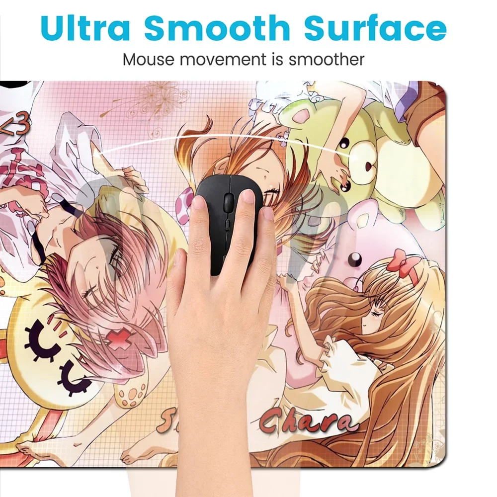 Shugo Chara Anime Cartoon XL Lockedge Office Desk Mat Table Keyboard Big Mouse Pad Laptop Cushion Non-slip For Teen Girls 5