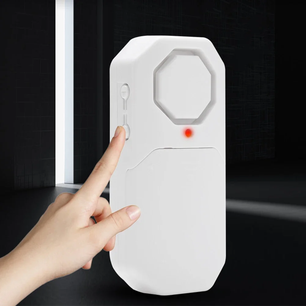 1pc 도어 알람 소리 및 빛 알람 140dB 조정 가능한 볼륨 원격 제어 편의성 쉬운 설치
