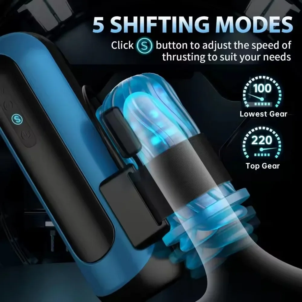 Interchangeable Pocket Pussy Automatic Male Masturbator Blowjob with 6 Types of Piston and 5 Speed Changes Modes Adult Sex Toys male masturbator male masturbator cup male masturbation aid