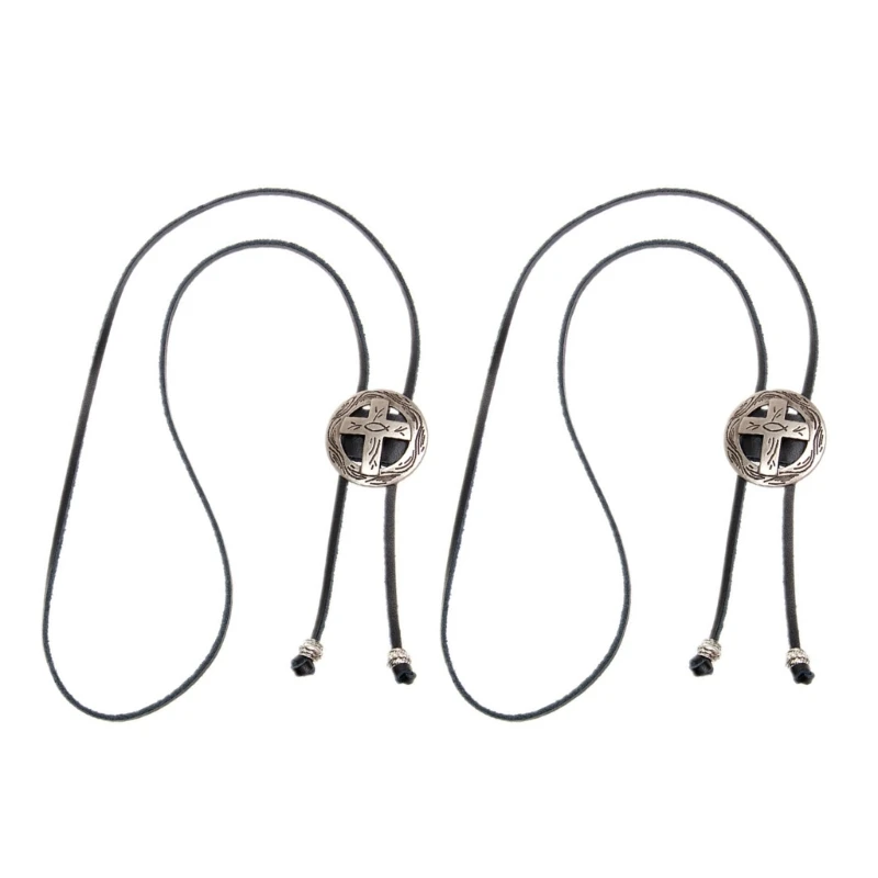 

American Bolo Tie Western Necktie Cowboy Carving Necklace for Men Gentlemen