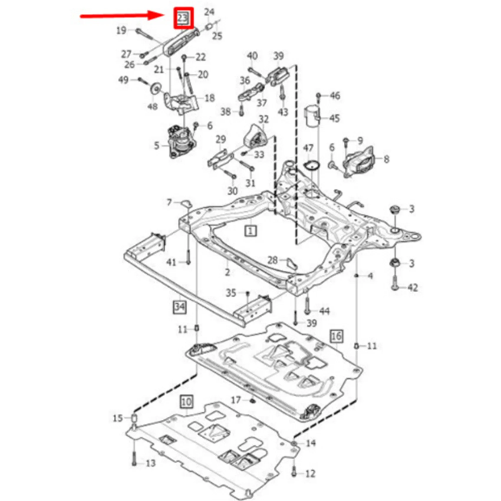 For VOLVO S60 S90 V60 XC60 XC90 V90 V90 2.0 Right Upper Engine Mount Bracket engine mount bracket 31480664 31330590