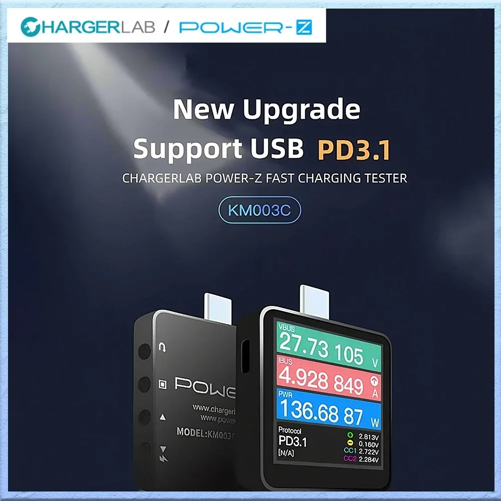 POWER Z タイプ C KM003C 電圧計充電器デジタル電流計電圧電流リップル電圧