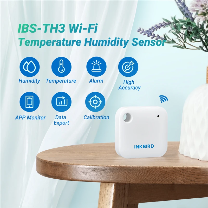 INKBIRD 2 Types of WiFi Smart Temperature And Humidity Sensor Indoor For Home Weather Station Work With Free APP Date Storage