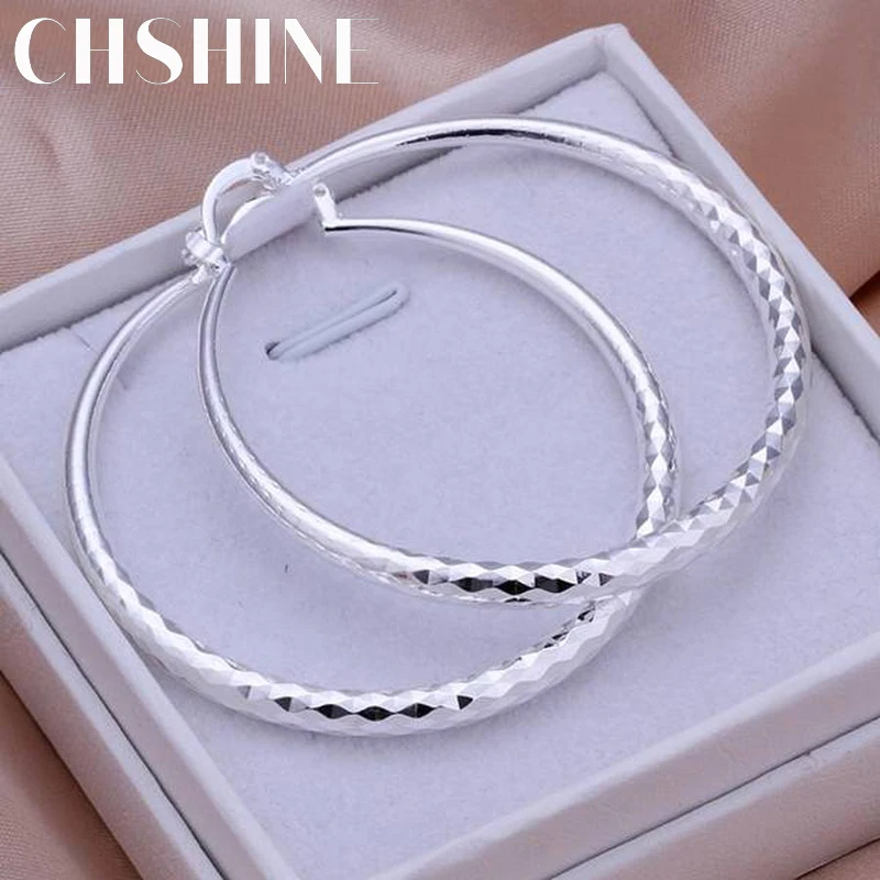 

Женские серьги-кольца из серебра 925 пробы, 5 см