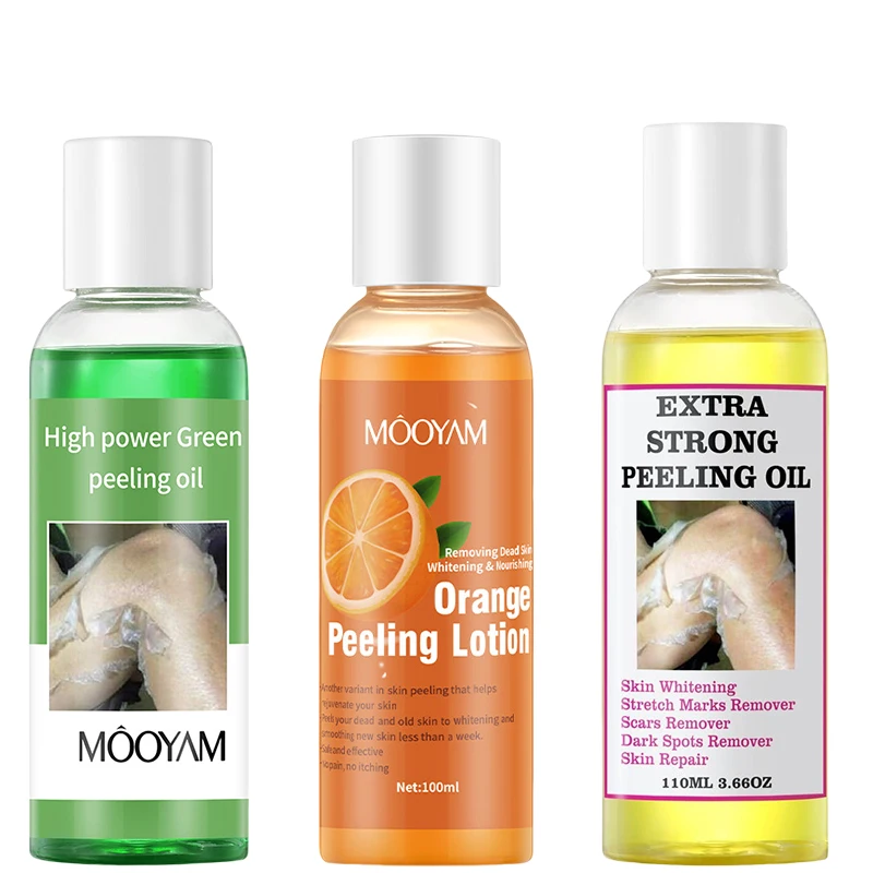 Yellow Orange Green Peeling Oil Gentle Remove Peel Off Dead Skin Exfoliating Body Deep Cleansing Moisturizing Peeling Oil peeling oil