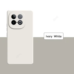 Premium Liquid Silicone Phone Case with High - Quality Camera Protection and Sleek Straight Edge Design for Vivo iQOO Z10 Turbo (Lvory White)