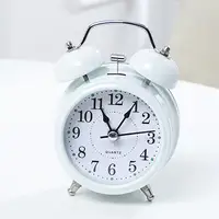 Alarm Clock Twin Bell Silent Movement Metal Heavy Sleepers Alarm Clock Luminous  Alarm Clock 2