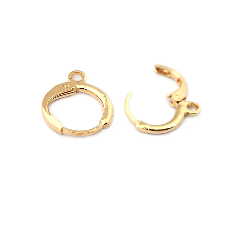 100pcs Earring Hooks for French Jewelry Making, Round Earring Clasp Iron Earrings