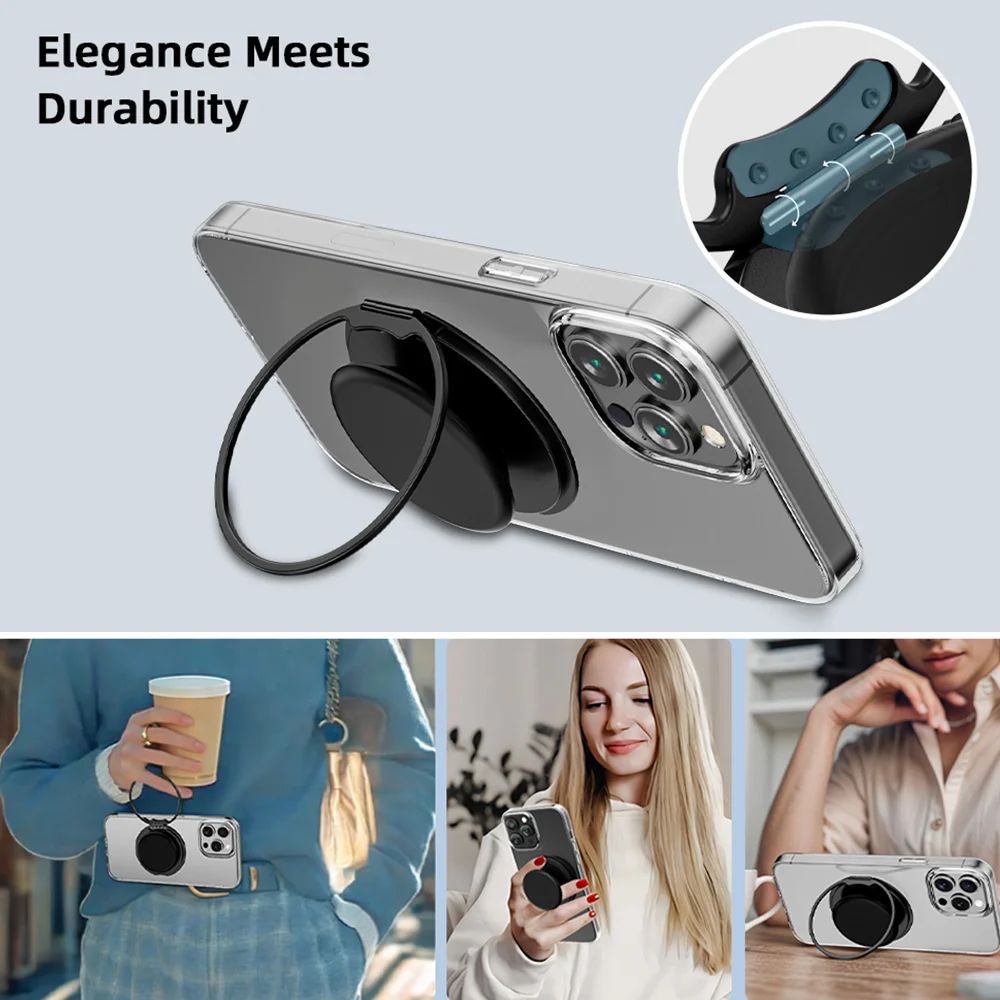 Magnetic Foldable Rotatable Phone Kickstand Grip