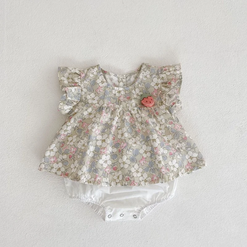 

Детское платье с оборками на рукавах, на возраст 0-2 года