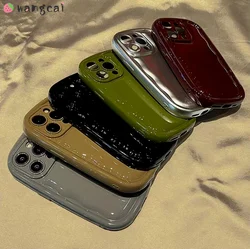 iPhone 14 Plus 14 13 12 11 Pro Max X XR XS Max 8 7 Plus Case 3D Wave Airbag Shockproof Shining Glitter Bling Soft Silicone Cover
