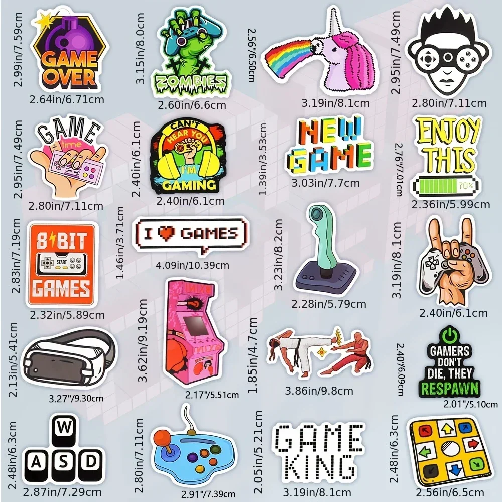 Vintage Video Game Waterproof Sticker Pack - 10/30/50 pcs for Laptops, Skateboards, Bikes, Cars, Fridges, and Guitars