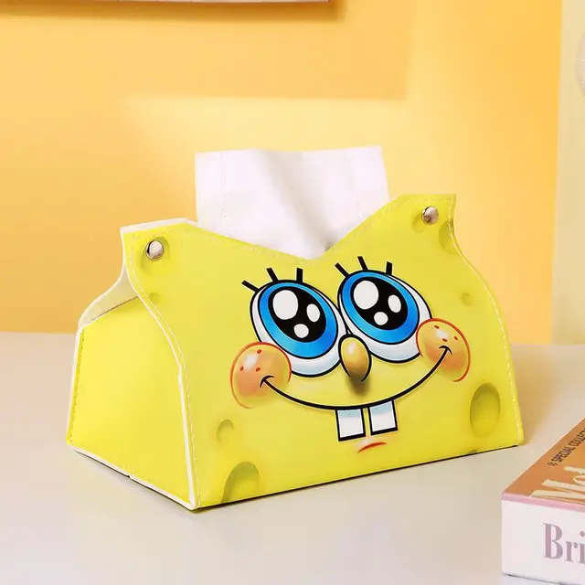 SpongeBob Patrick Star Tissue Fall niedlichen Box Pu Leder Desktop