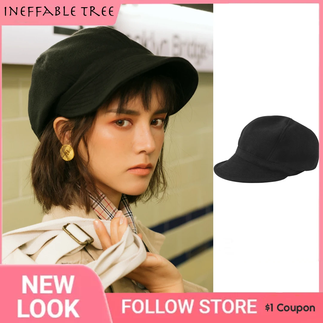 Japanese Winter Woolen Hats For Women Plain Octagonal Newsboy Cap Men Ladies Casual Wool Hat Winter Beret Women Painter Gorras