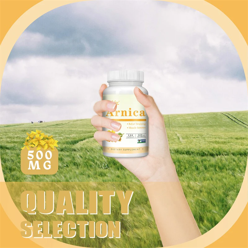Arnica Capsules Effectively Relieves Bruising and Swelling Reduces Muscle Pain and Stiffness