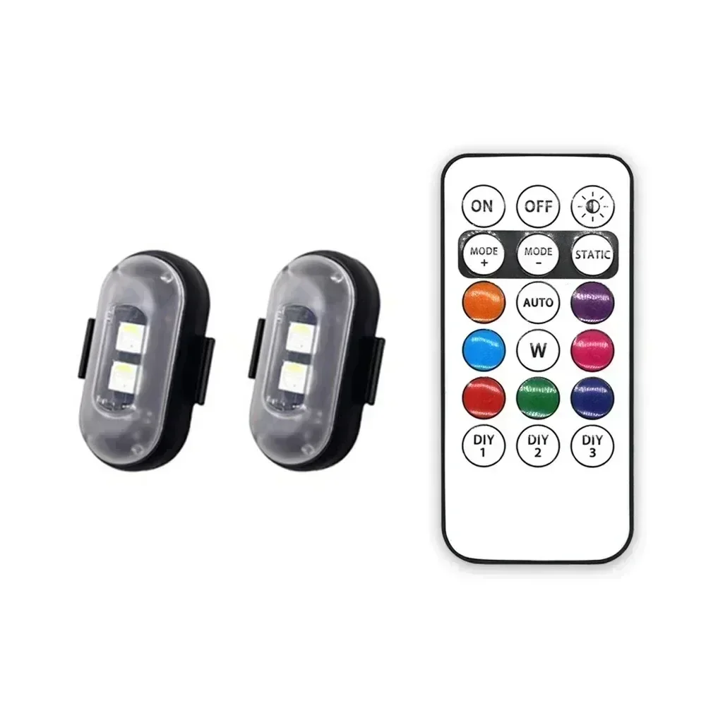 Strobe Light Car 8Color Remote Motorcycle Flash Led Anti-collision Warning Lamp Waterproof Wireless Remote Control For Car Bike